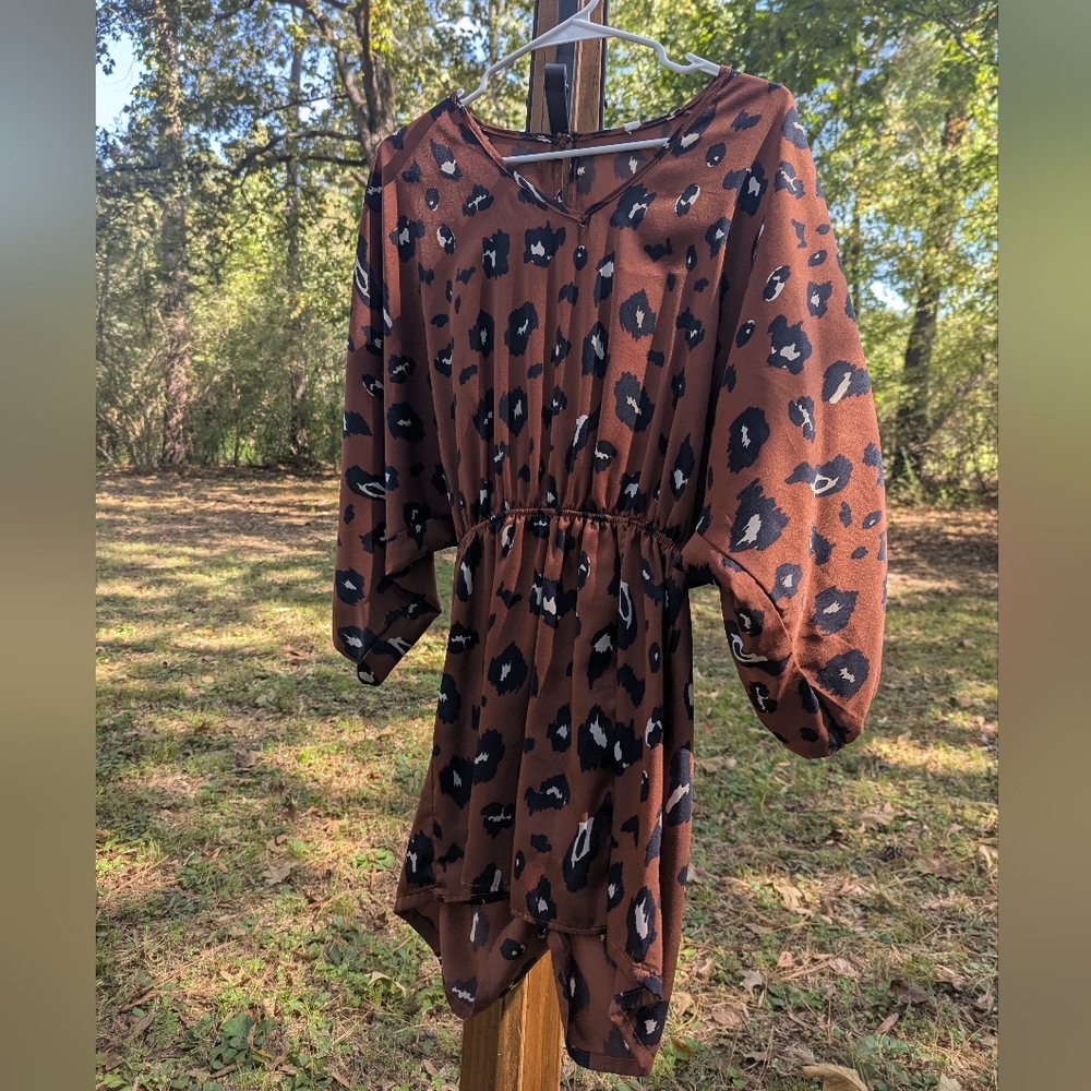 Like New Tyche Animal Print Romper